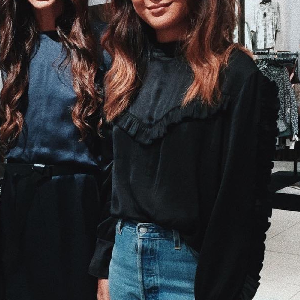 Something navy blouse